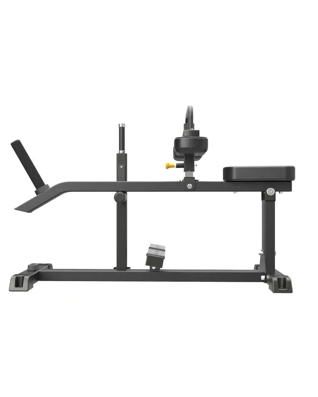 Gym Gear Pro Series plate loaded seated calf raise machine with padded seat and weight plates for calf muscle workouts.