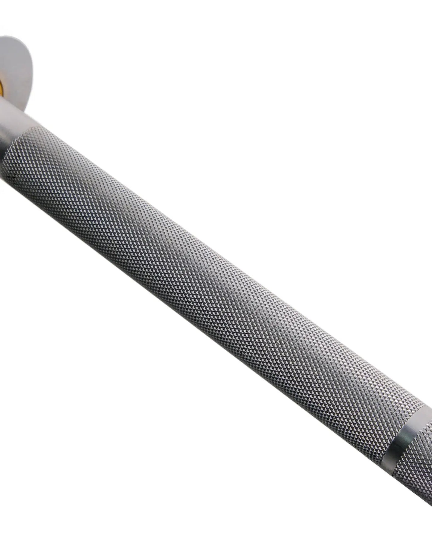 6ft Olympic aluminium technique barbell from Gym Gear with textured grip and weight markings, designed for strength training.