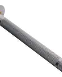 6ft Olympic aluminium technique barbell from Gym Gear with textured grip and weight markings, designed for strength training.