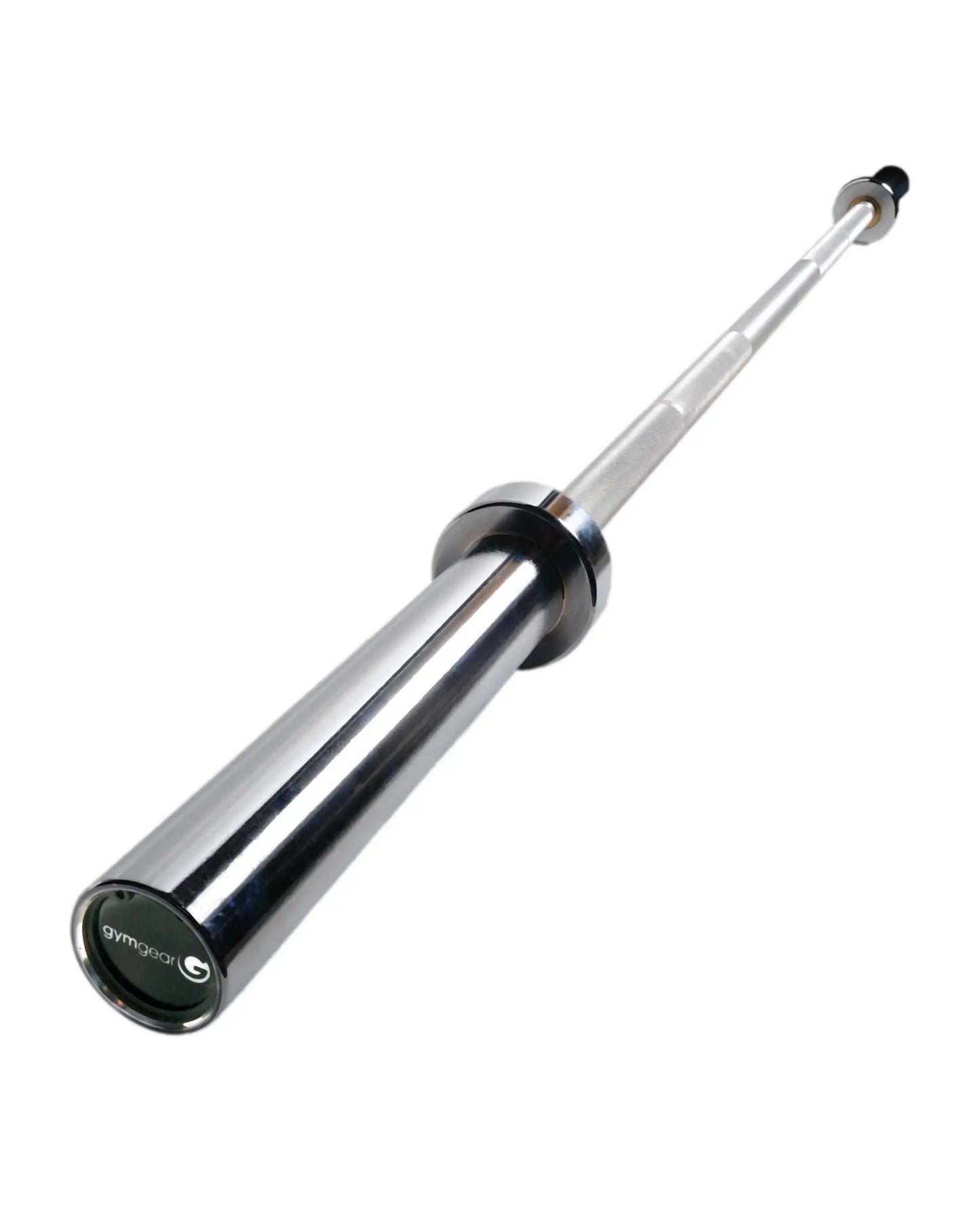 6ft Olympic aluminium technique barbell from Gym Gear with knurled grip and weight markings, ideal for strength training.