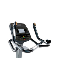 Impulse Health Tech Encore Upright Bike showing a sturdy exercise bike with digital display and adjustable seat for indoor workouts.