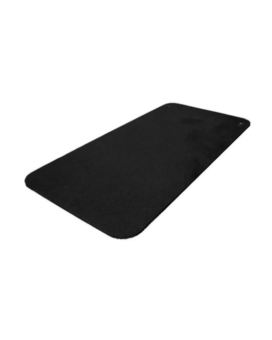 Black Gym Gear 15mm sports mat with a durable, textured surface, suitable for gym workouts and exercise routines.