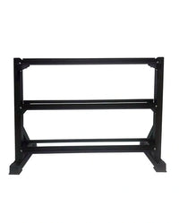 Gym Gear 3-tier hex dumbbell rack for gym storage, sturdy metal frame with organized space for multiple dumbbells.