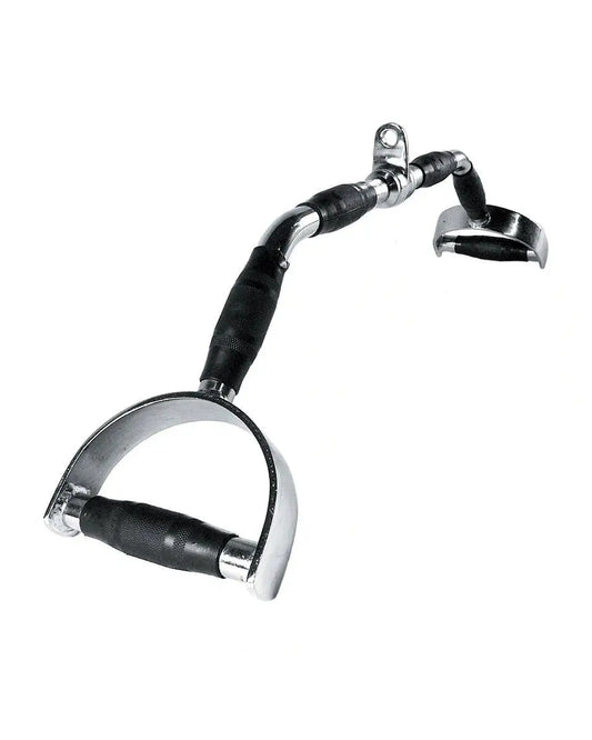 Wide Gym Gear 38-inch parallel grip lat pulldown bar for functional training, shown with textured handles and sturdy construction.