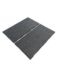 Grey fleck Gym Gear black rubber flooring tile, 30mm thick, designed for gym or workout areas with durable, slip-resistant surface.