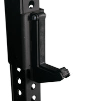 Gym Gear Elite Series DAP Half Rack Combo, pin-loaded gym equipment with sturdy metal frame and adjustable safety bars.