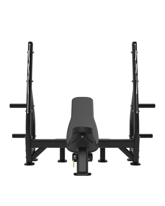 Gym Gear Elite Series Olympic Incline Bench for multi-gym workouts, featuring adjustable incline and sturdy metal frame.
