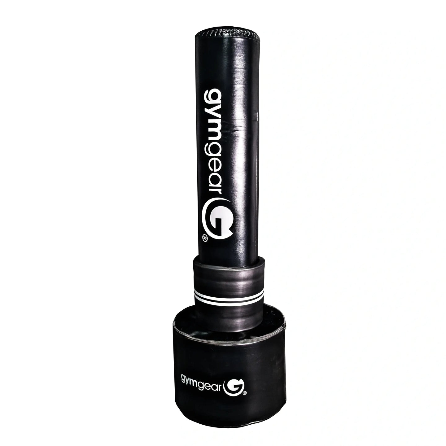 Free-standing punch bag by Gym Gear for boxing training and fitness, with a sturdy base and durable punching surface.