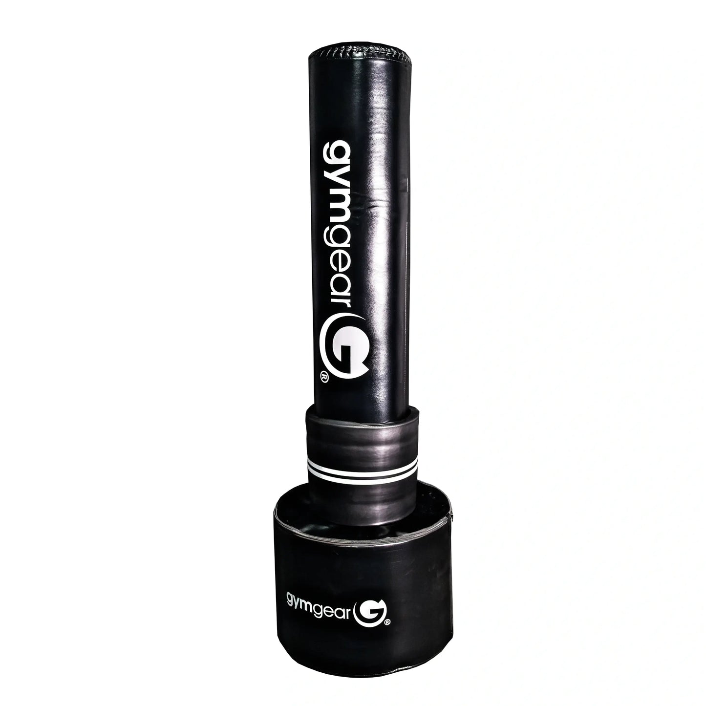 Free-standing punch bag by Gym Gear for boxing training and fitness, with a sturdy base and durable punching surface.