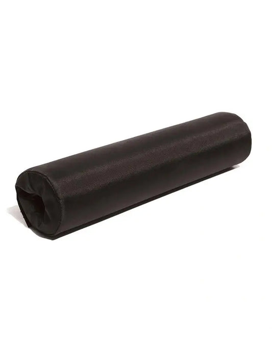 Gym Gear Olympic bar lifting neck support pad attached to a barbell for weightlifting and strength training.