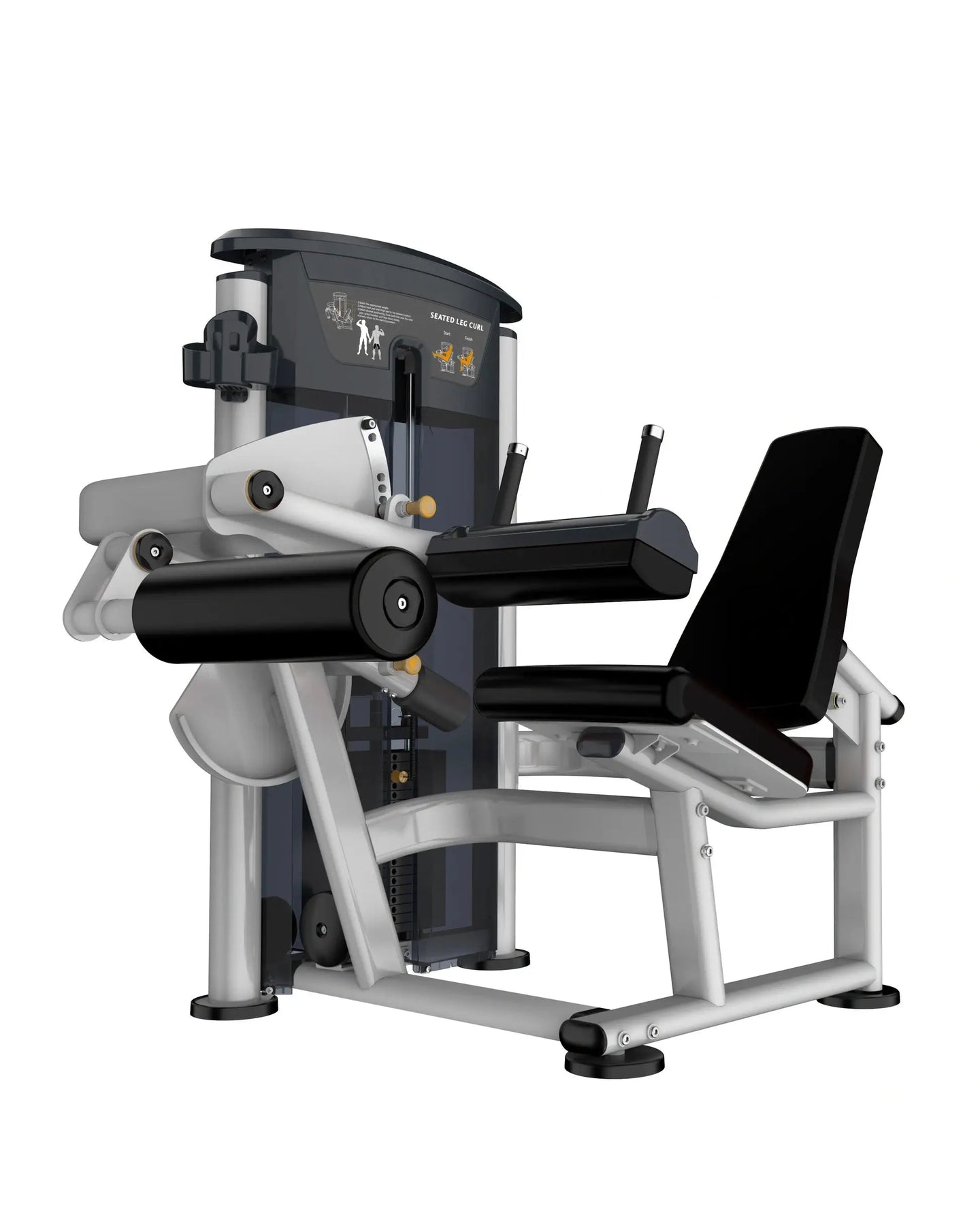 Gym Gear Perform Series seated leg curl machine with pin-loaded design for effective hamstring workouts.