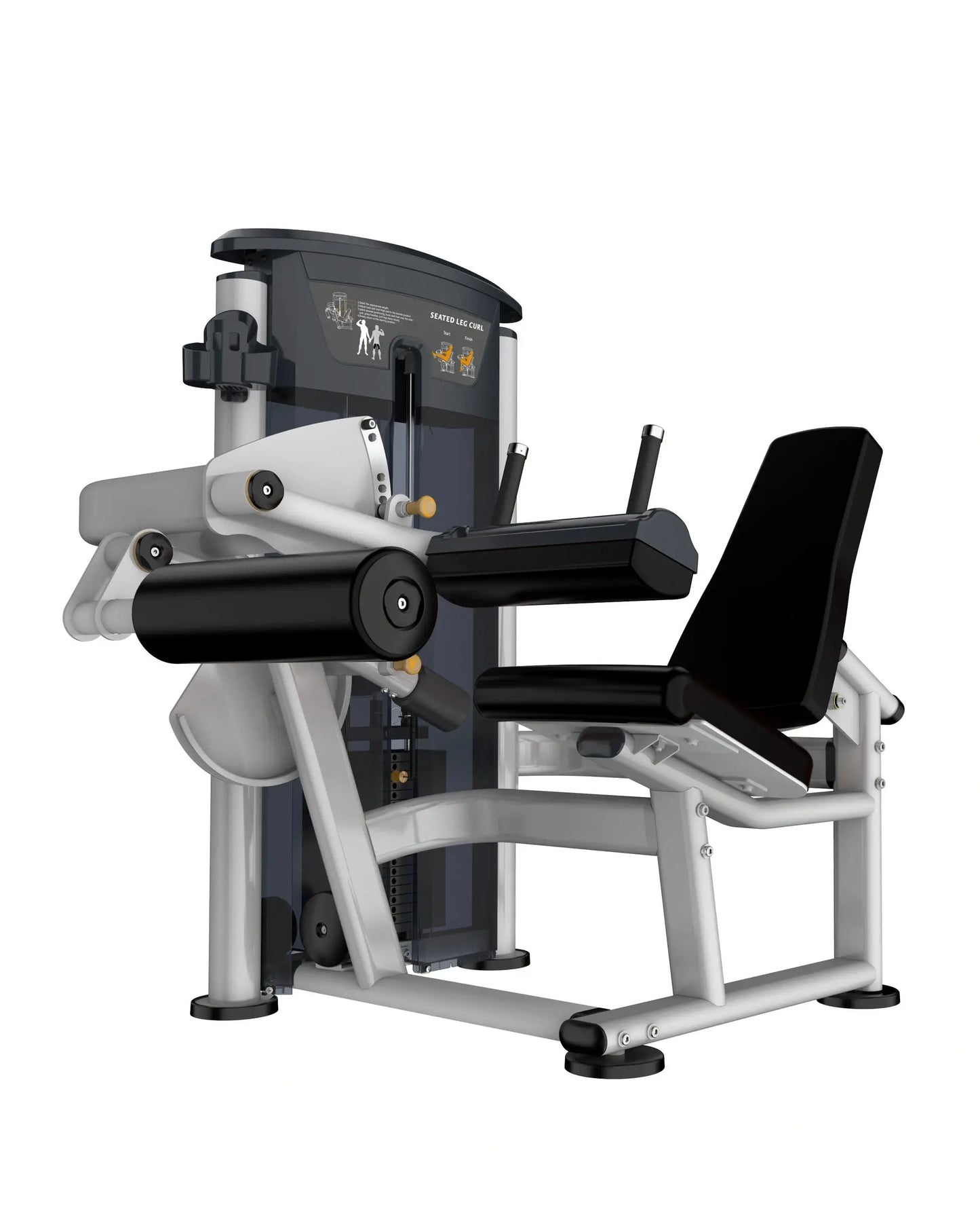 Gym Gear Perform Series seated leg curl machine with pin-loaded design for effective hamstring workouts.