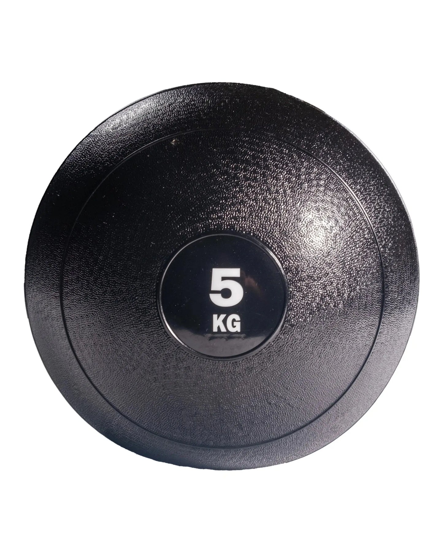 Gym Gear slam ball 5kg for strength training, showing a black and red weighted exercise ball on a gym floor