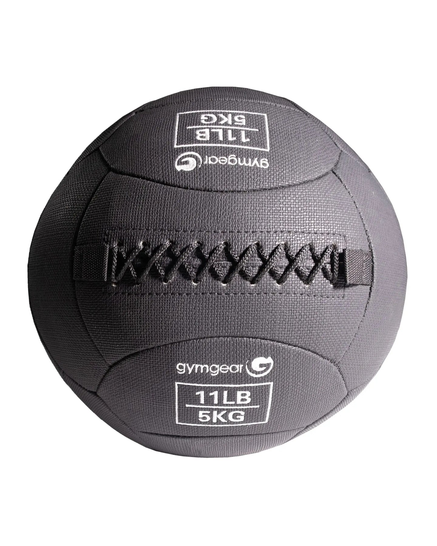 Gym Gear wall balls for fitness training, 5kg exercise balls for strength and durability, shown in a gym setting.