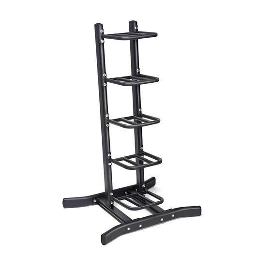 Gym Gear weighted bags and slam ball rack for organized storage of gym equipment, shown in a sturdy, web-style storage frame.