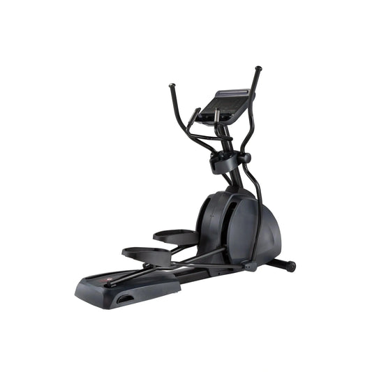 Gym Gear X97 Cross Trainer showing a sleek exercise machine with adjustable handles and digital display for cardio workouts.