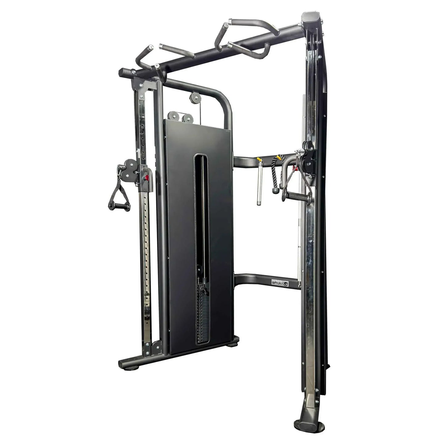 Gym Gear Pro Series dual adjustable pulley with full shroud, pin-loaded, featuring a sturdy design for versatile strength training.