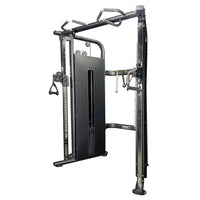 Gym Gear Pro Series dual adjustable pulley with full shroud, pin-loaded, featuring a sturdy design for versatile strength training.