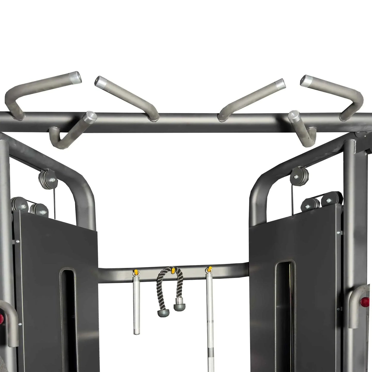 Gym Gear Pro Series dual adjustable pulley with full shroud, pin-loaded exercise machine for versatile strength training.