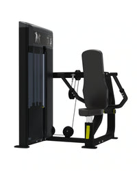 Gym Gear Pro Series seated dip machine with pin-loaded design for upper body strength training.