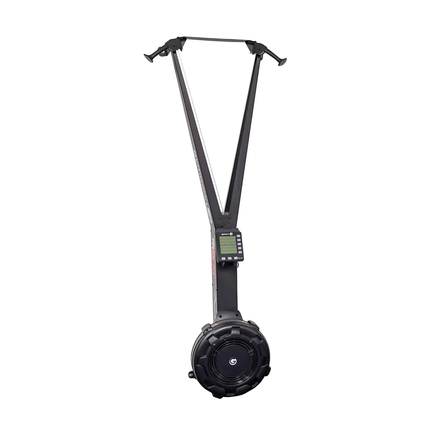 Wall-mounted Ski Max 2.0 cardio machine by Gym Gear, featuring handles and digital display for effective ski simulation workouts.