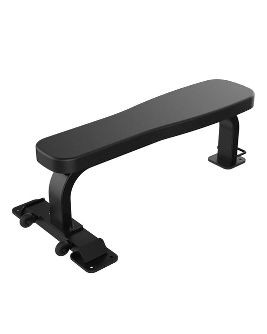 Sterling Series flat exercise bench by Gym Gear, padded surface for strength training and versatile workout routines.